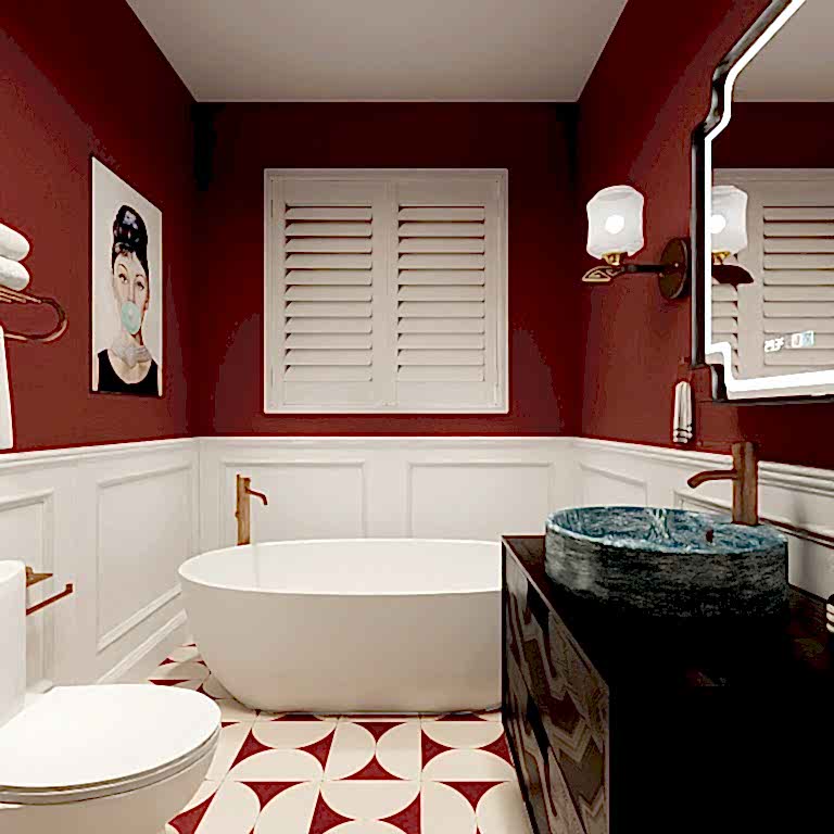 Bold Bathroom Design by Adelaide Interior Designer Lin Wang